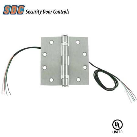 Sdc Electric Power Transfer Hinge, 4-Conductor, 1A at 1224 Volt, 4.5" x 4.5", 626 Dull Chrome SDC-PTH-4Q